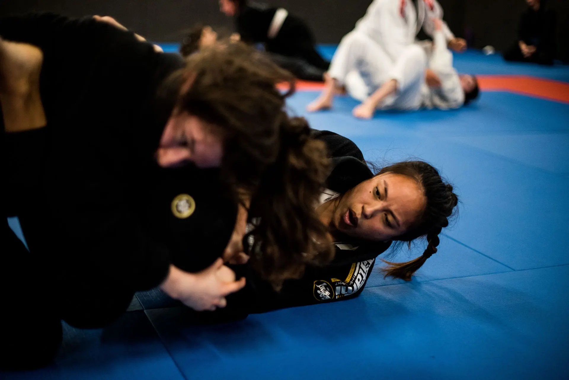 Combat entre pratiquantes au Ladies Mat Fifty du 14 janvier 2024