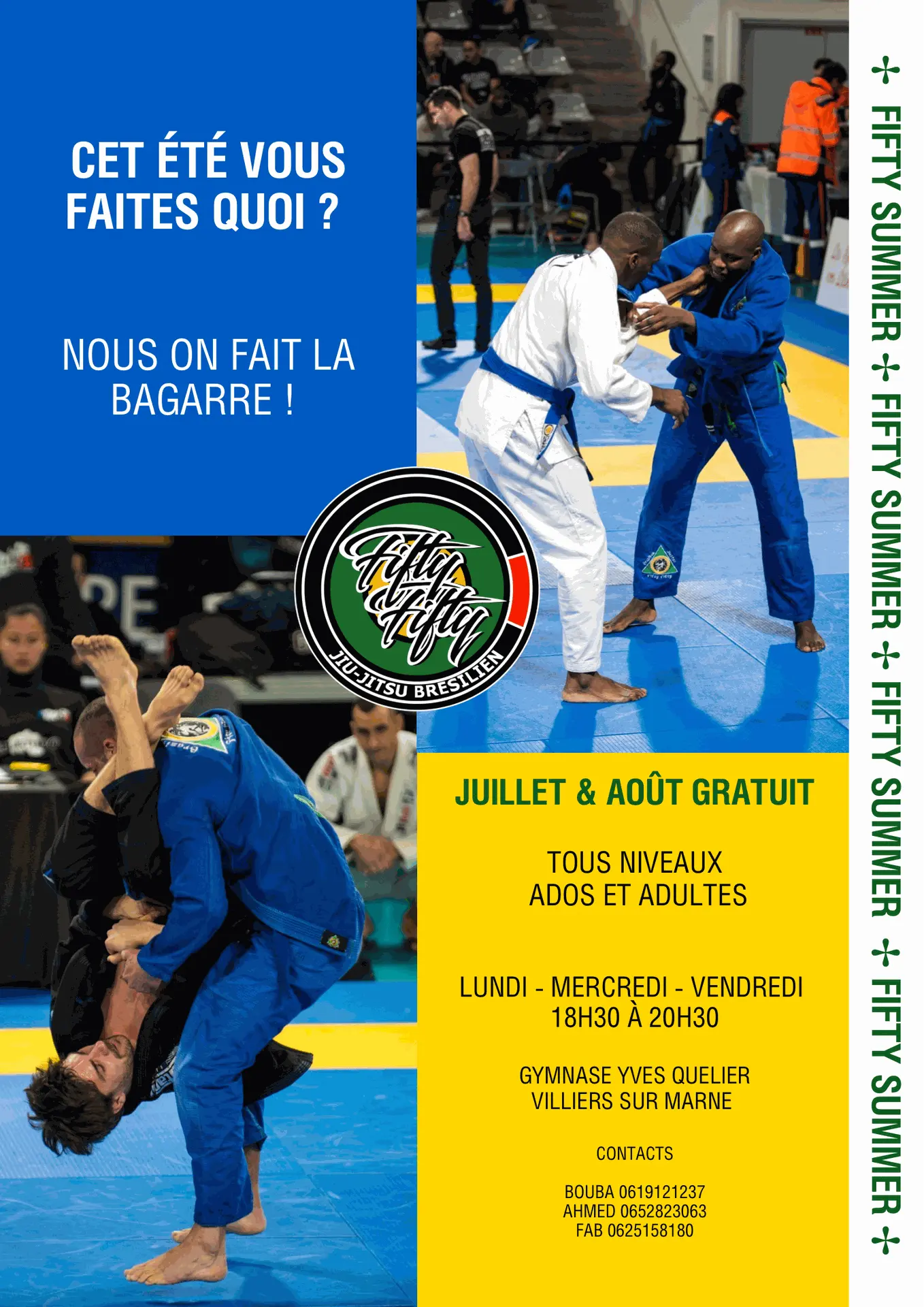 Affiche de l’été 2022 : JJB gratuit en juillet et août, ados et adultes
