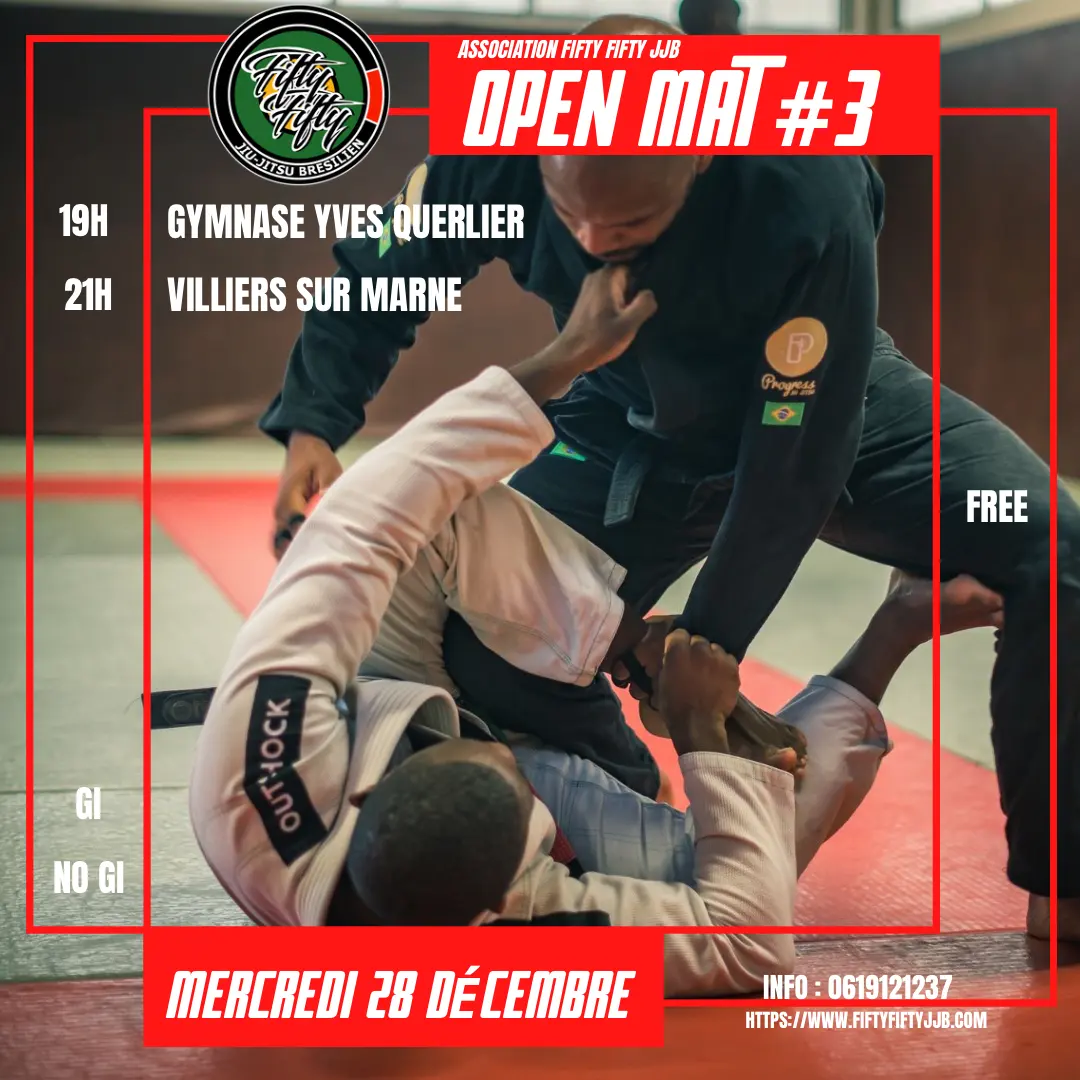 Affiche de l’open mat numéro 3, mercredi 28 décembre