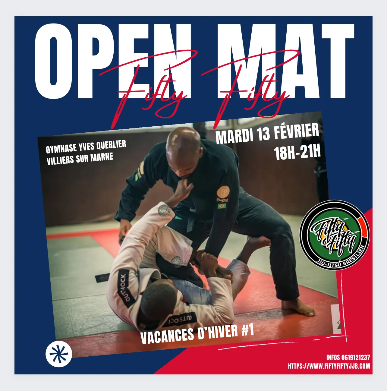 Affiche de l’open mat des vacances d’hiver numéro 1, mardi 13 février