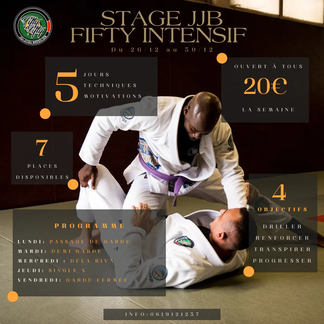 Affiche du stage JJB Fifty intensif du 26 au 30 décembre 2022