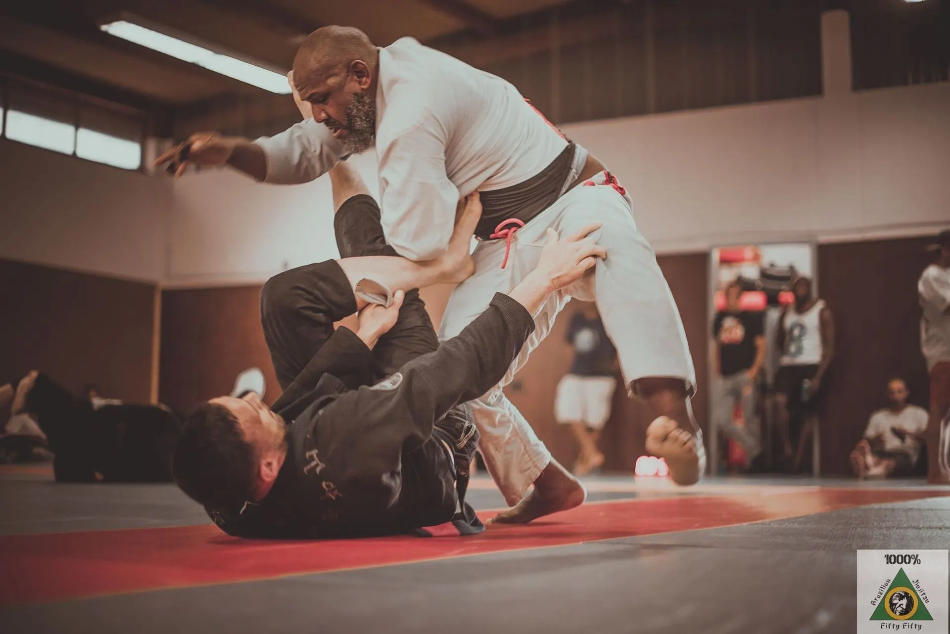 Projection lors d'un open mat au gymnase